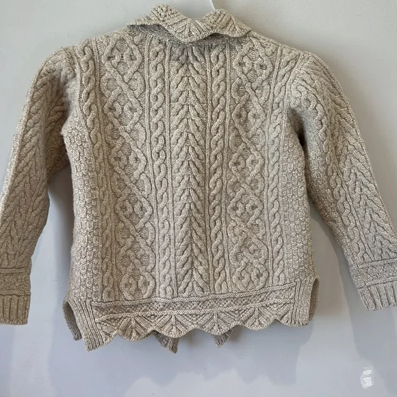 Inis Crafts 100% merino wool zippered cardigan made in Ireland size S - Picture 3 of 16